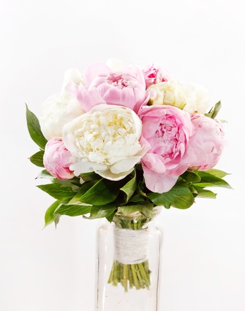 Rich bunch of peoniesの写真素材