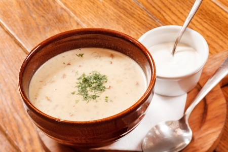 Mushroom cream soupの写真素材