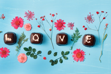 chocolate Valentine's presentの写真素材
