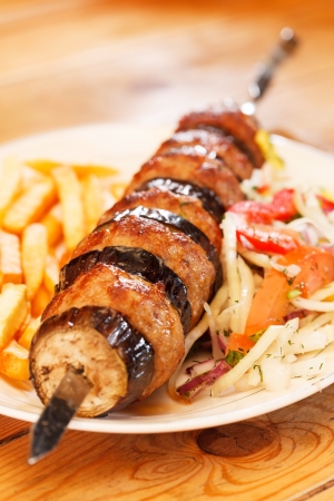 kebab on skewersの写真素材