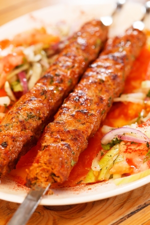 kebab on skewersの写真素材
