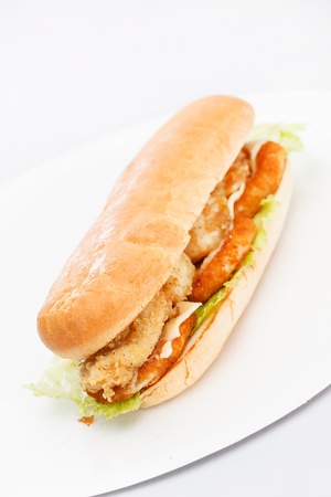 Chicken breast sandwichの写真素材
