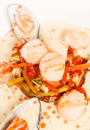 Seafood dishの写真素材