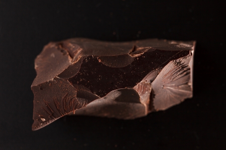 chocolate on black backgroundの写真素材