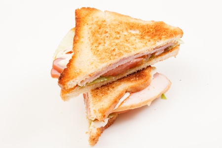 sandwiches with ham and cheeseの写真素材