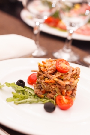 meat saladの写真素材