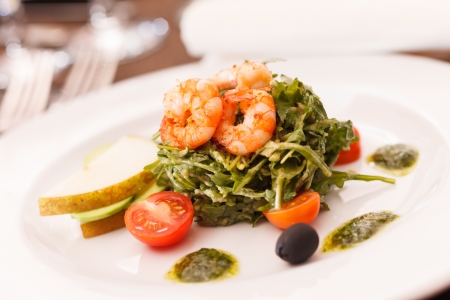 salad with arugulaの写真素材