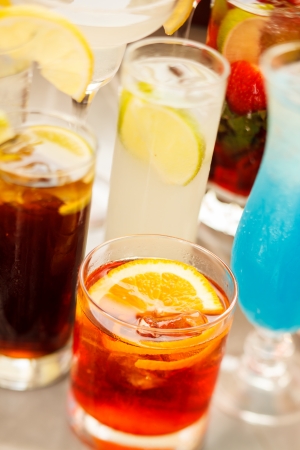 Colorful cocktails close upの写真素材