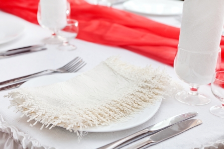 Wedding table setting の写真素材