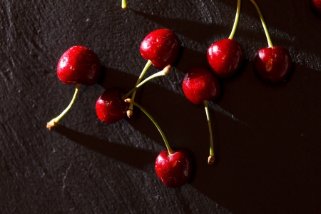 fresh cherriesの写真素材