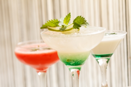 cocktails in the barの写真素材