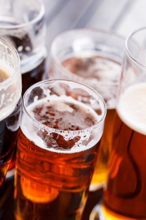 Cool beer mugsの写真素材