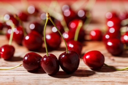fresh cherriesの写真素材