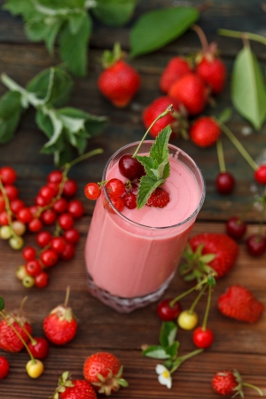 Berry smoothieの写真素材