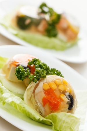fish in aspicの写真素材