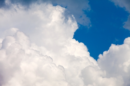 blue sky with clouds の写真素材