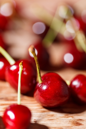 fresh cherriesの写真素材