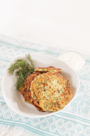 vegetable pancakesの写真素材