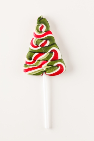 Christmas tree lollipopの写真素材