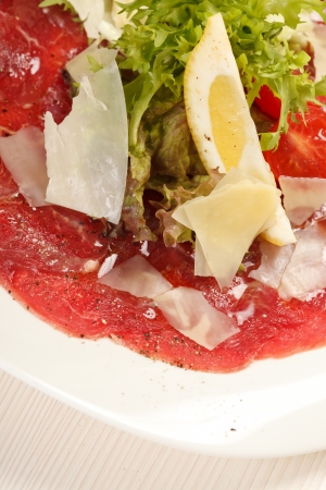 Meat Carpaccio with Parmesan Cheese の写真素材