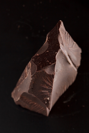 chocolate on black backgroundの写真素材