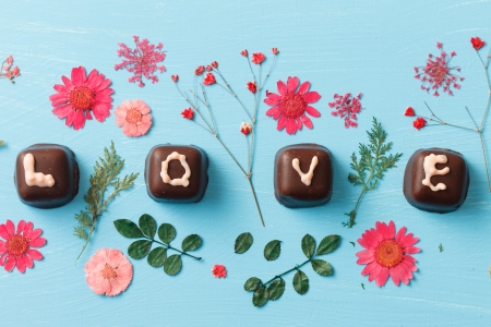 chocolate Valentine's presentの写真素材