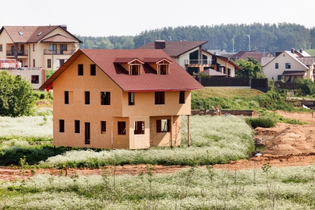 Unfinished wooden houseのeditorial素材