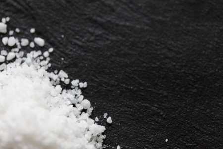  salt on blackの写真素材