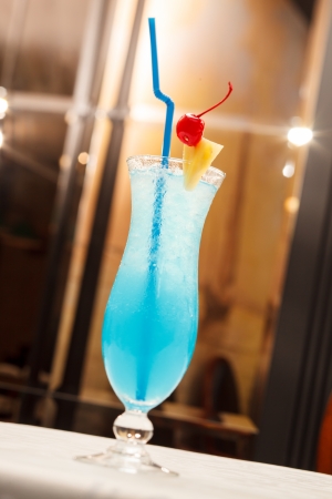 Blue Lagoon cocktailの写真素材
