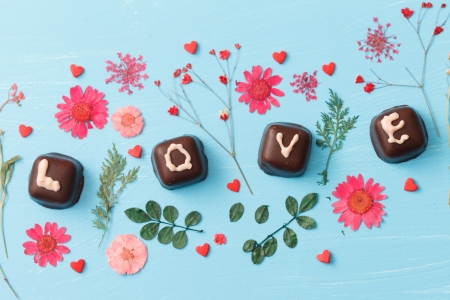 chocolate Valentine's presentの写真素材
