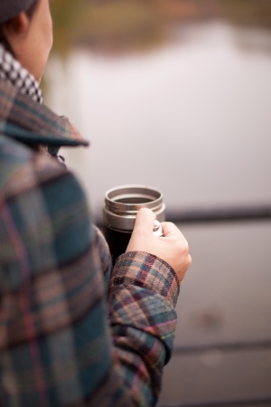 woman with cup of coffeeの写真素材