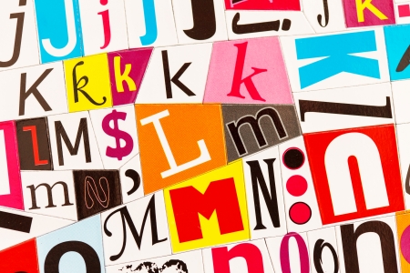 colorful lettersの写真素材