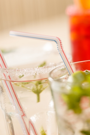 cocktails in the barの写真素材