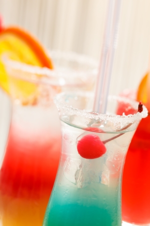 cocktails in the barの写真素材