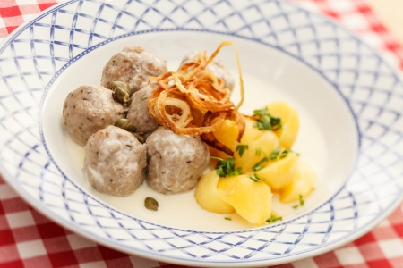 meatballs with potatoesの写真素材