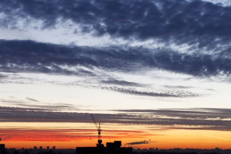 cloudscape in cityの写真素材