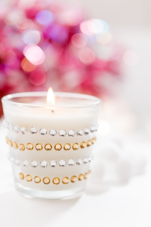 Christmas candleの写真素材