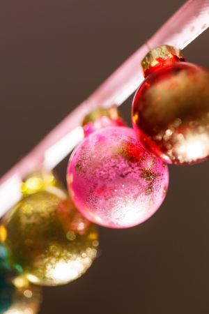 Colorful Christmas ballsの写真素材