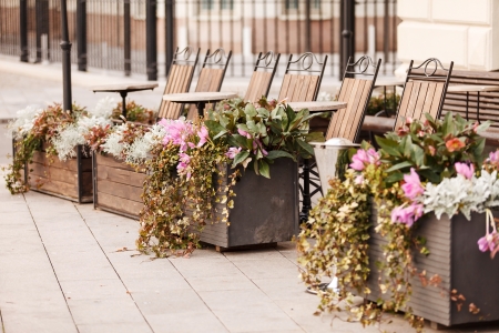 street cafe in Stockholmの写真素材