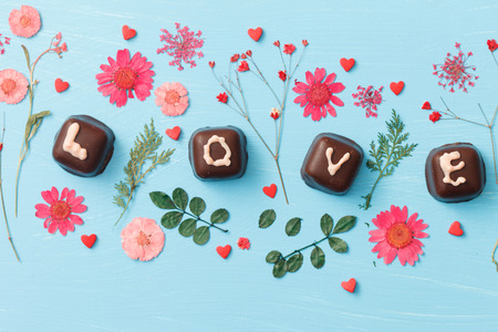 chocolate Valentine's presentの写真素材