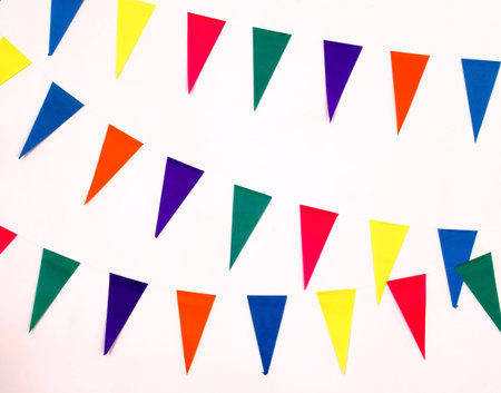 colorful party flags
