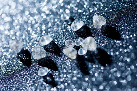 diamonds on black backgroundの写真素材