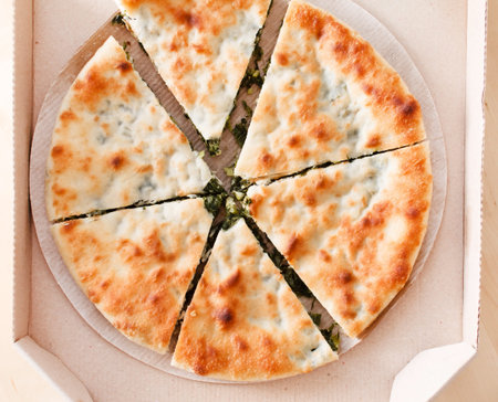 pie with herbsの写真素材