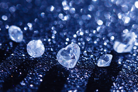 diamonds on black backgroundの写真素材