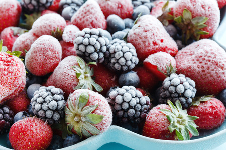 frozen berriesの写真素材