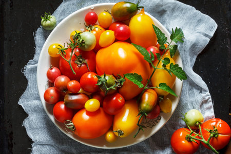 colorful tomatoesの写真素材