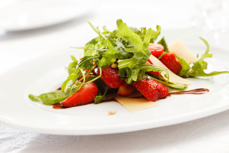 salad with strawberriesの写真素材
