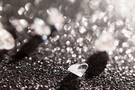 diamonds on black の写真素材