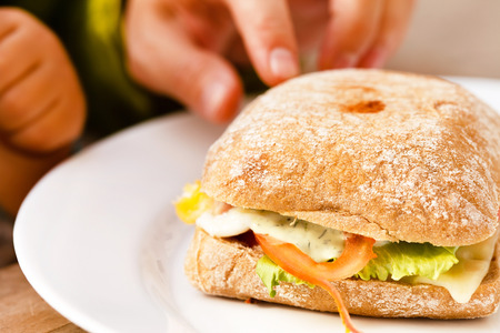 sandwich with chickenの写真素材
