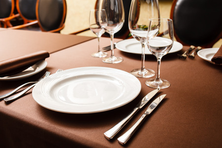 set in restaurantの写真素材